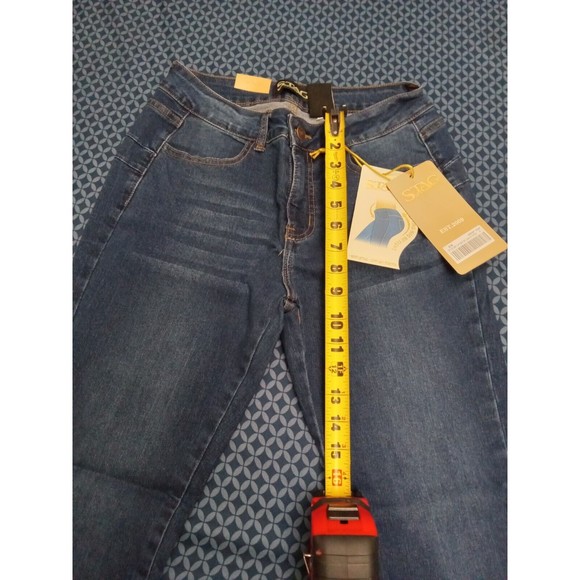 JEANS STRETCH DENIM BLUE, H2 XA 198 SIZE 9, WAIST 31 SKINNY, Butt LIFTING - Picture 7 of 9